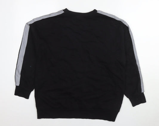 FOREVER 21 Womens Black Cotton Pullover Sweatshirt Size S Pullover - Reflective Radical Revolution