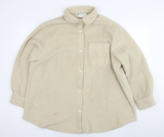 ASOS Womens Beige Jacket Size 10 Snap