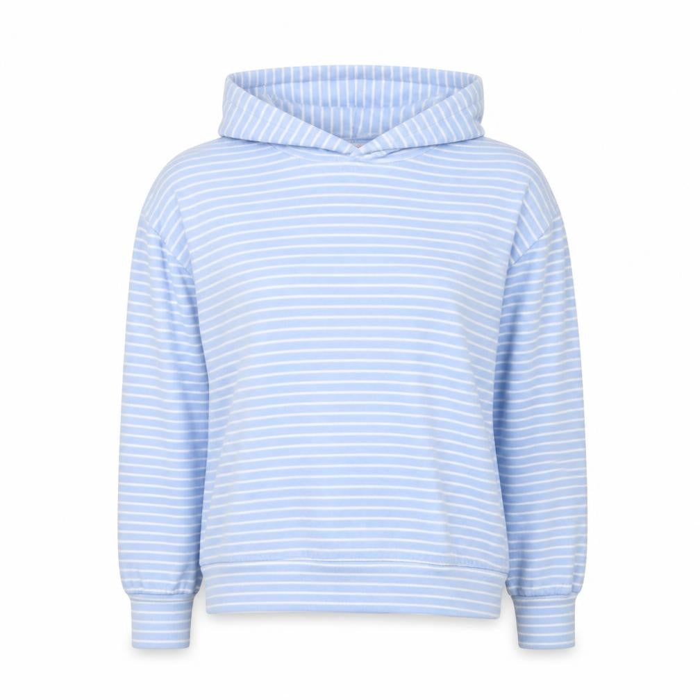 Boux Avenue Womens Blue Striped Polyester Pullover Hoodie Size 8 Pullover