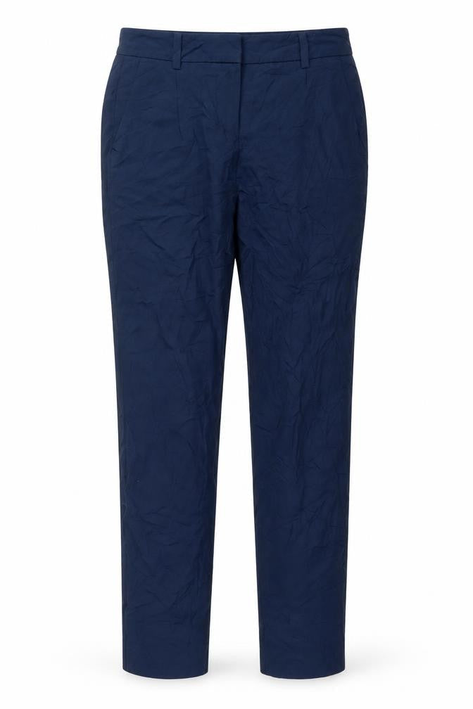 Promod Womens Blue Viscose Trousers Size 6 L26 in Regular Zip