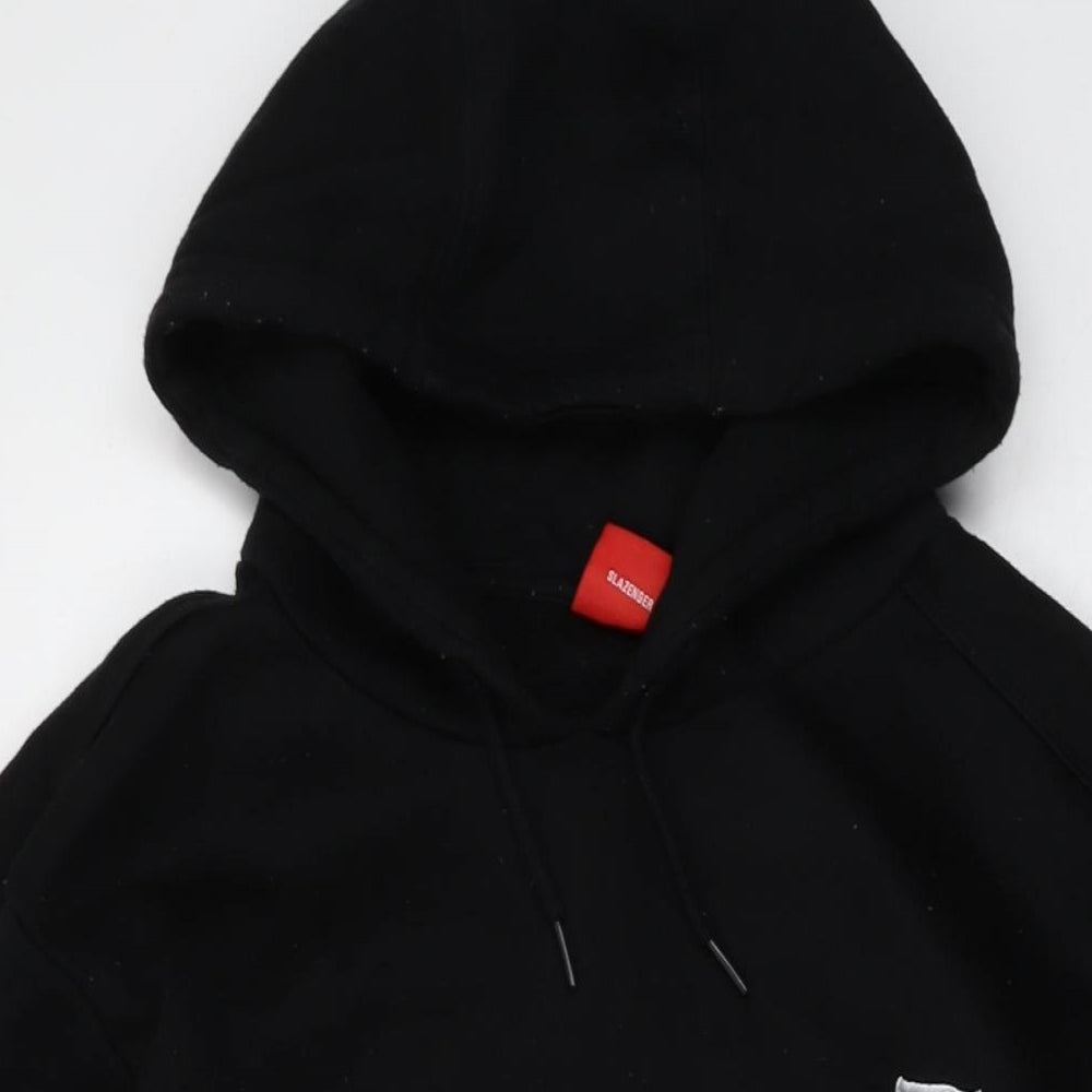 Slazenger Mens Black Polyester Pullover Hoodie Size L