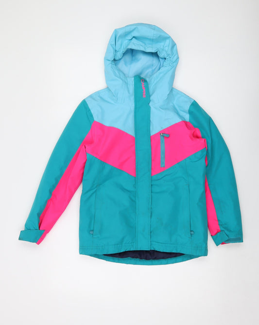 Camprio Girls Blue Jacket Size 7-8 Years Zip