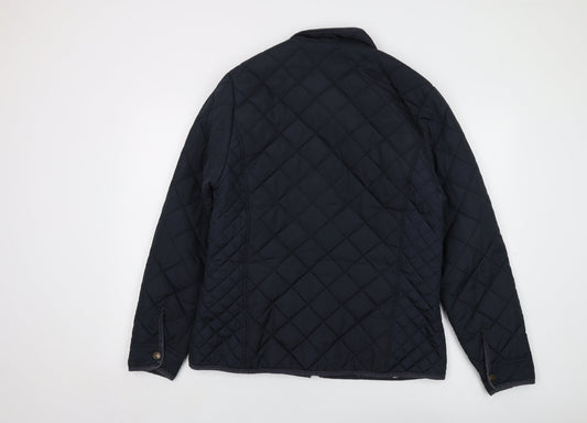 Brakeburn Womens Blue Quilted Jacket Size 14 Zip