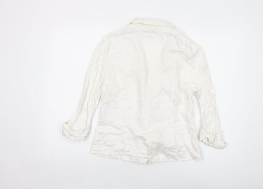 New Look Womens Ivory Jacket Size 12 Button