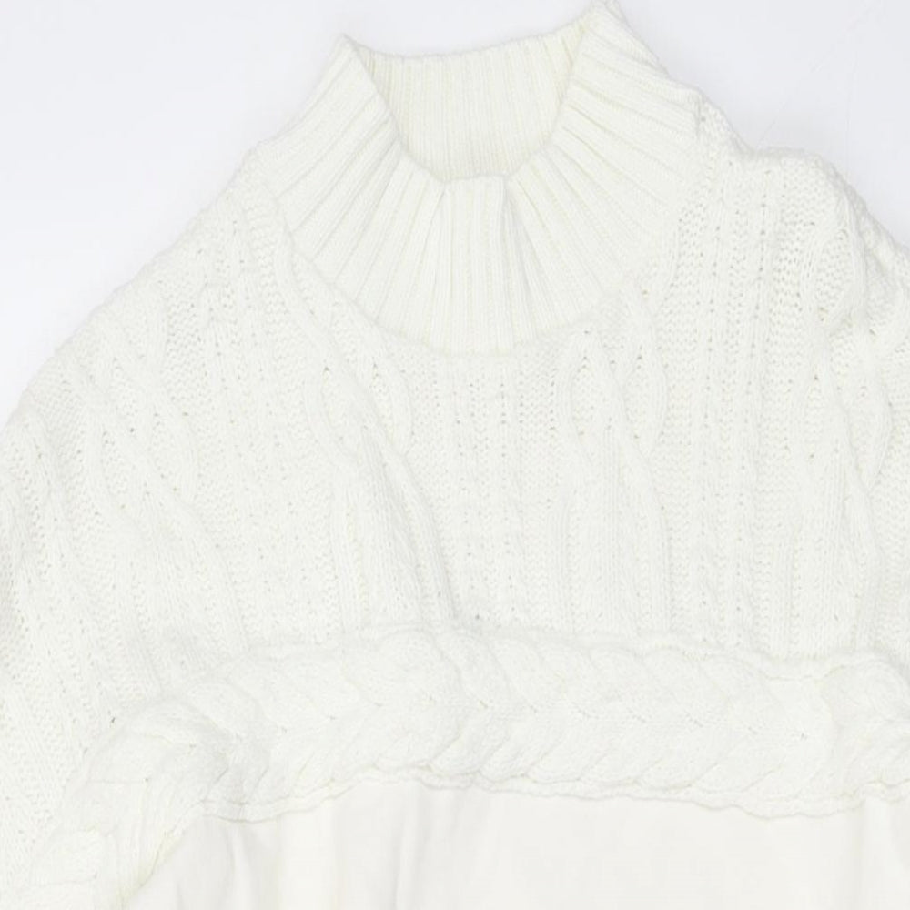 River Island Womens Ivory Cotton Pullover Sweatshirt Size XS Pullover
