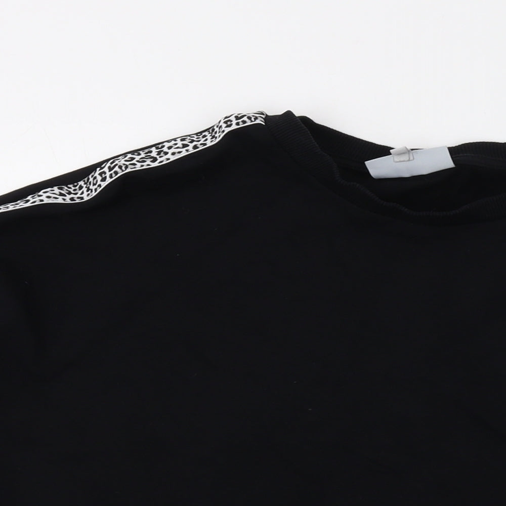 LIVE Womens Black Cotton Pullover Sweatshirt Size 12 Pullover
