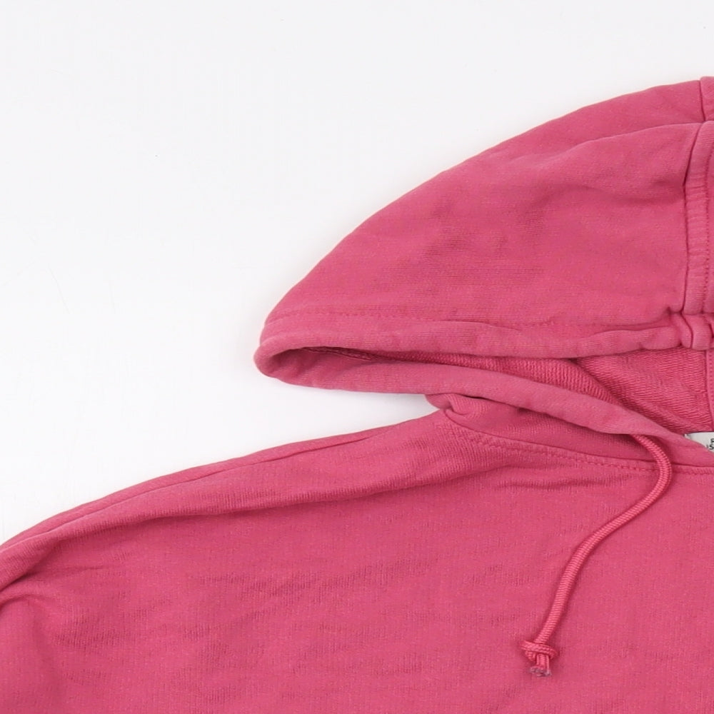 River Island Womens Pink Cotton Pullover Hoodie Size S Pullover
