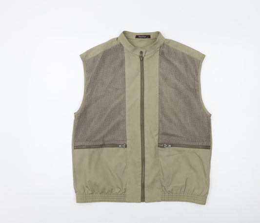 Matchset Womens Green Jacket Waistcoat Size 12 Zip
