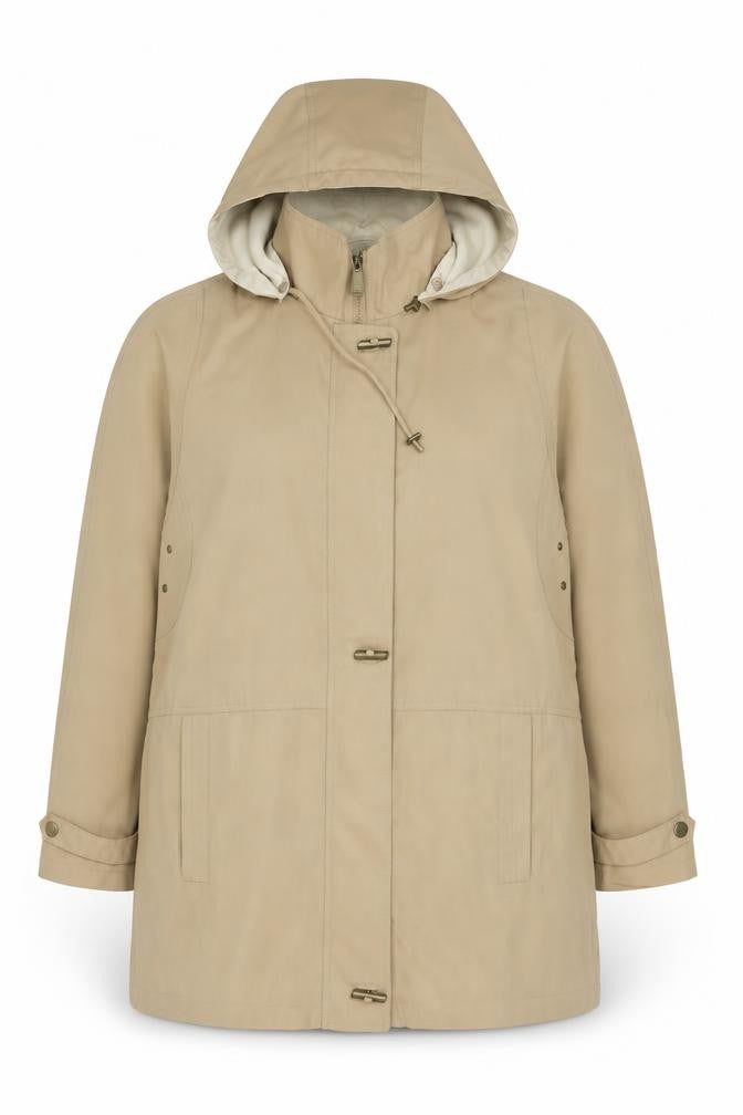 David Barry Womens Beige Jacket Size 18 Zip