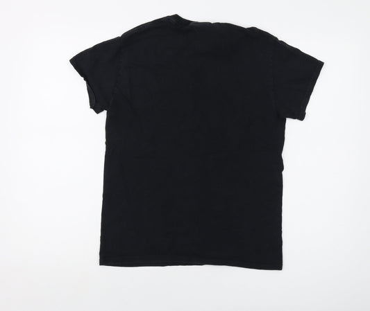 Star Wars Womens Black Cotton Basic T-Shirt Size S Crew Neck
