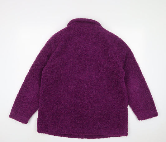 Damart Womens Purple Jacket Size 14 Button