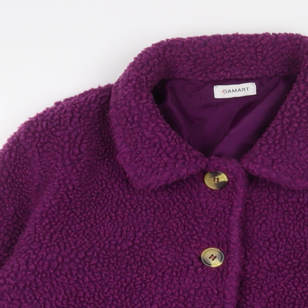 Damart Womens Purple Jacket Size 14 Button