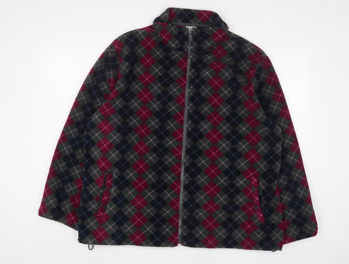 Damart Womens Multicoloured Argyle/Diamond Jacket Size 18 Zip