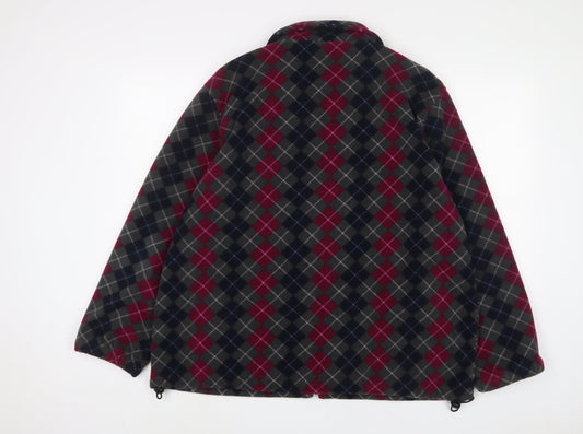 Damart Womens Multicoloured Argyle/Diamond Jacket Size 18 Zip