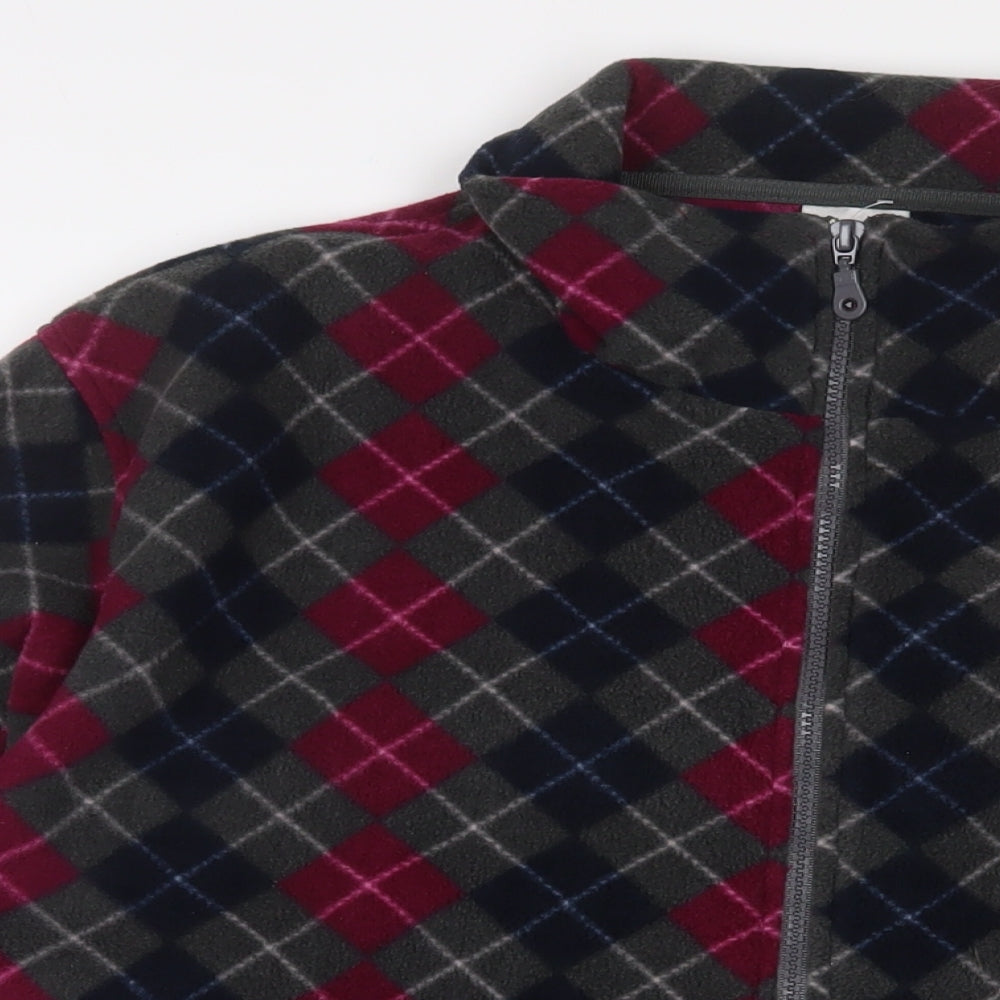 Damart Womens Multicoloured Argyle/Diamond Jacket Size 18 Zip
