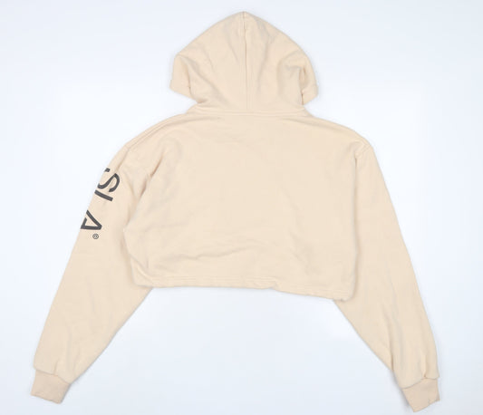 SLA Womens Beige Cotton Pullover Hoodie Size S Pullover