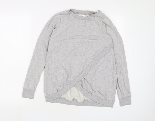 Seraphine Womens Grey Cotton Pullover Sweatshirt Size M Pullover
