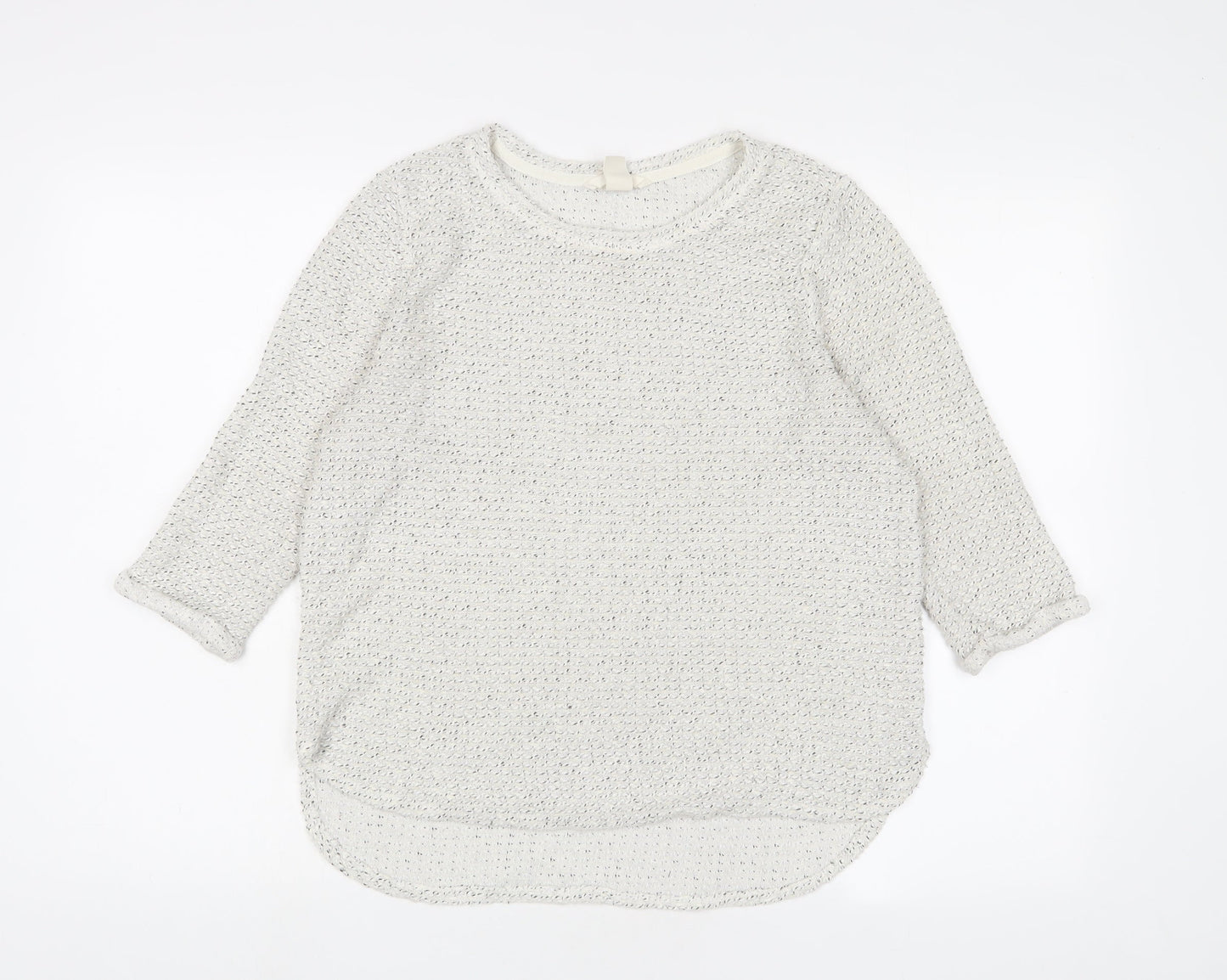 H&M Womens Grey Crew Neck Polyester Pullover Jumper Size M