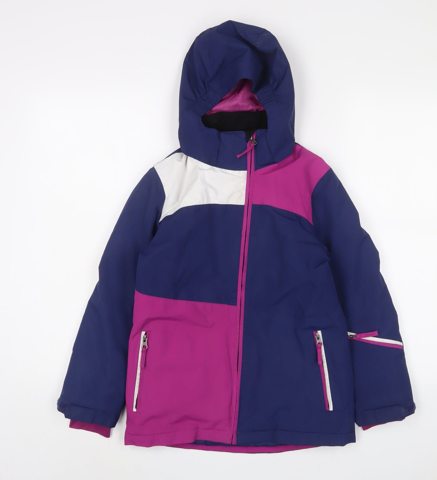Crane Womens Purple Jacket Coat Size 10 Zip - Zip Pockets