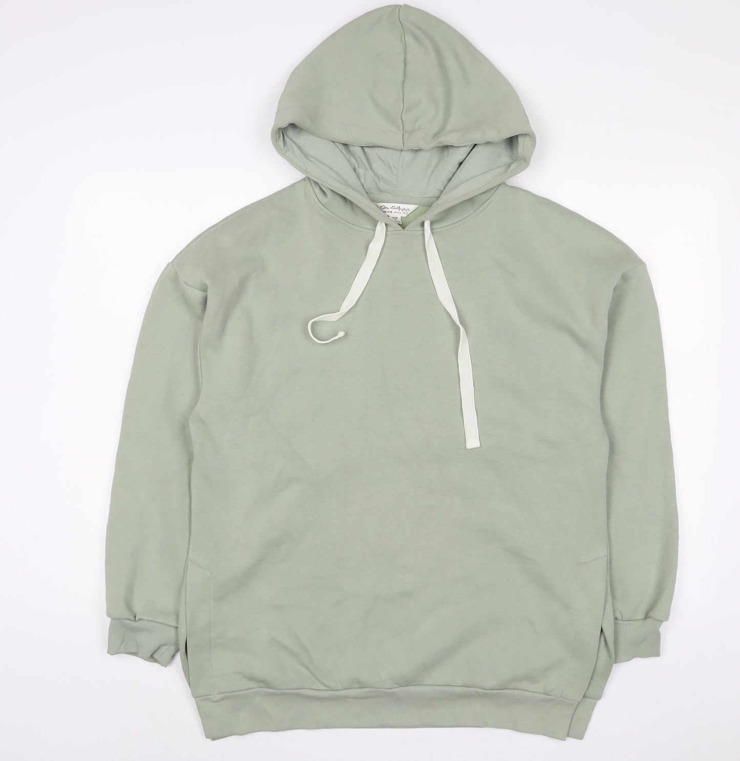 Miss Selfridge Womens Green Cotton Pullover Hoodie Size S Pullover