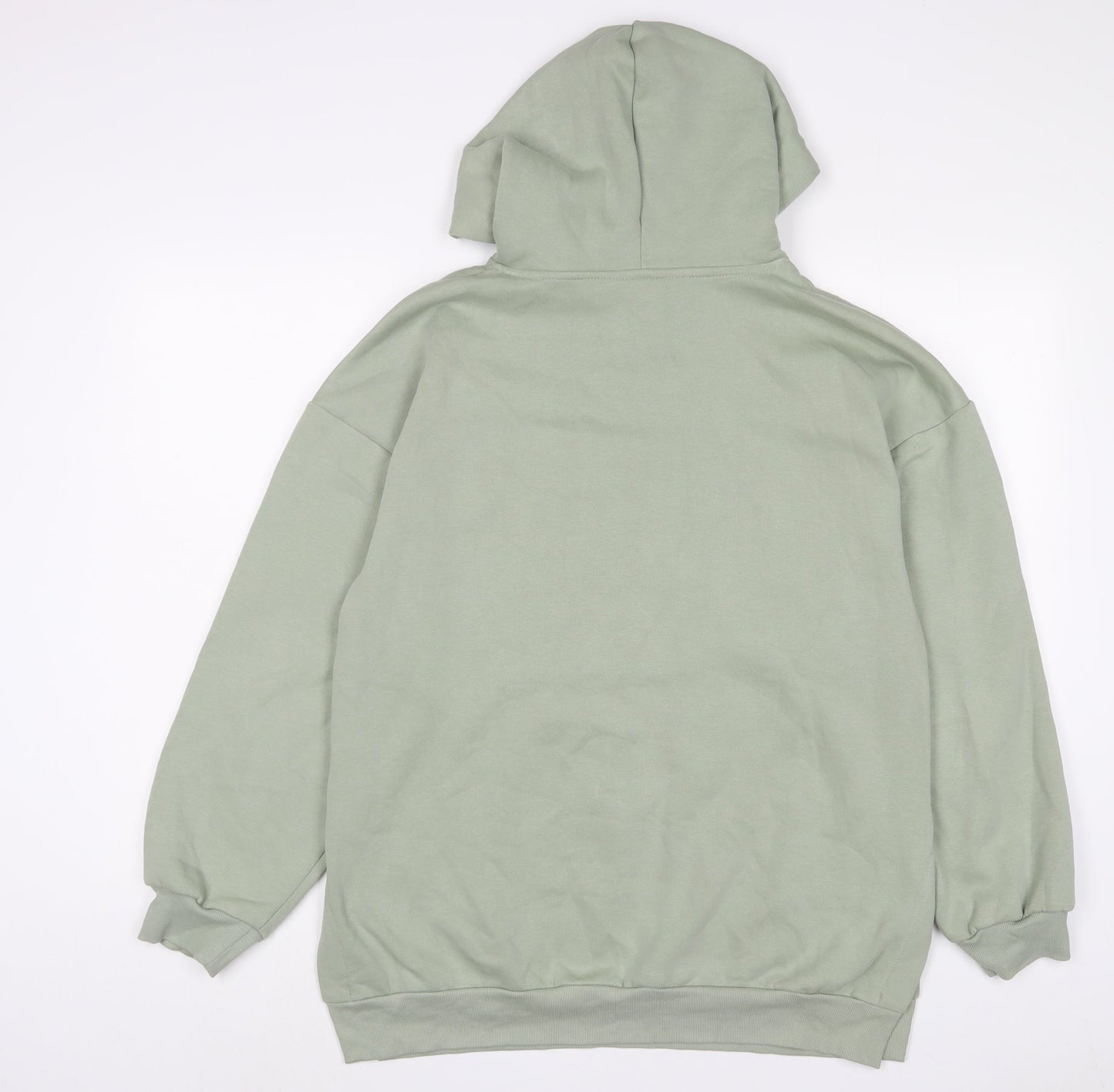 Miss Selfridge Womens Green Cotton Pullover Hoodie Size S Pullover