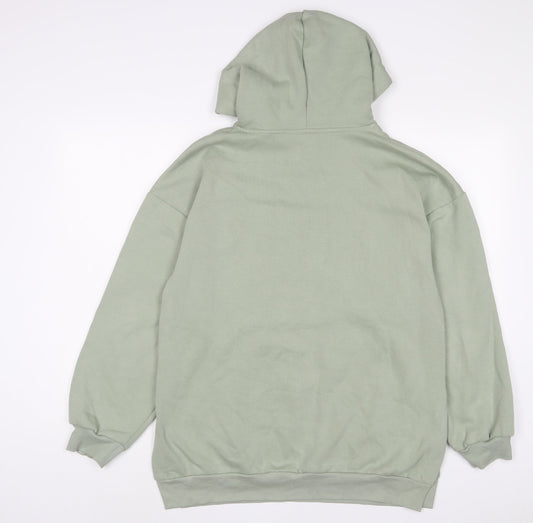 Miss Selfridge Womens Green Cotton Pullover Hoodie Size S Pullover