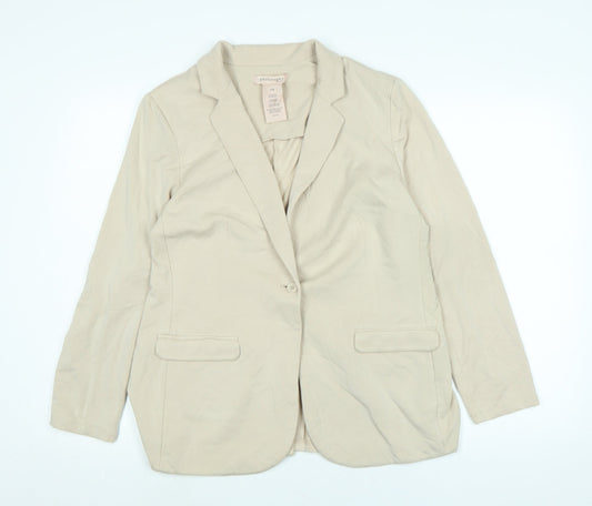 Philosophy Womens Beige Jacket Size L Button