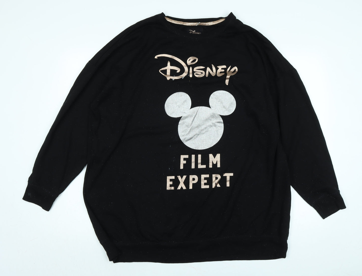 Disney Womens Black Polyester Pullover Sweatshirt Size L - Disney Film Expert
