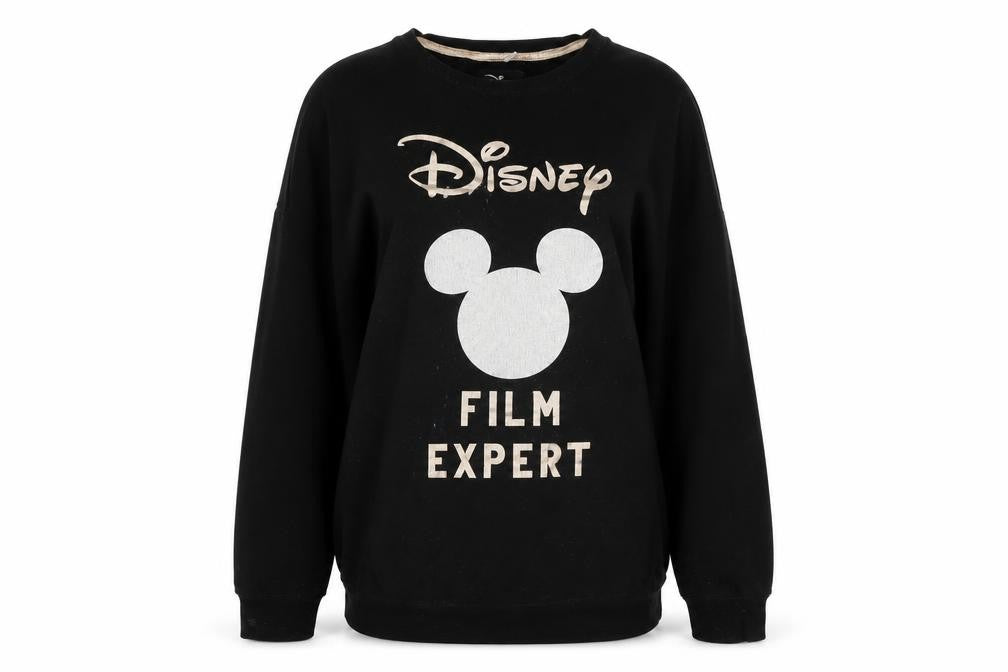 Womens UK L Regular Disney Black Pullover Sweatshirt