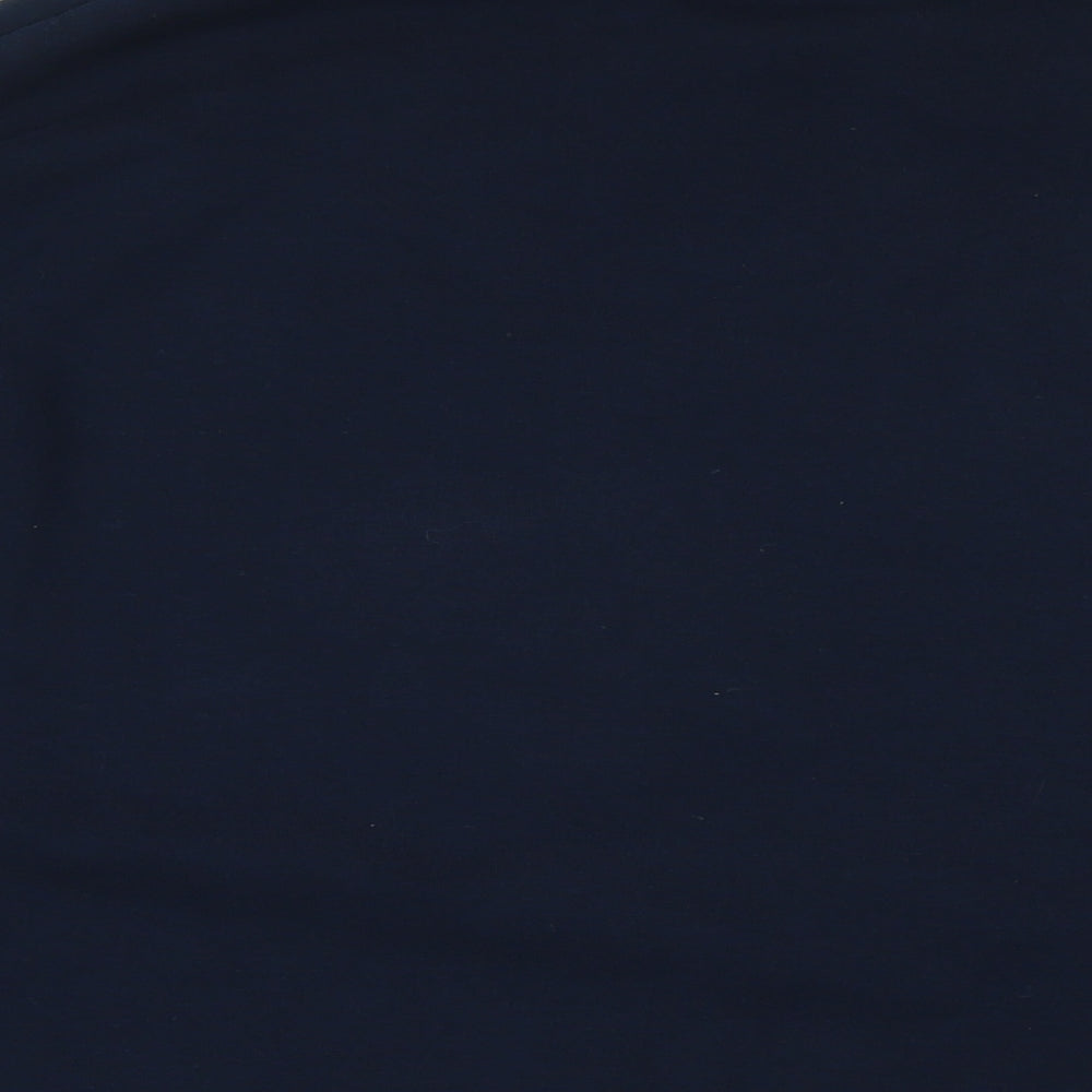 Marks and Spencer Womens Blue Polyester Pullover Sweatshirt Size L - Striped Sleeves.