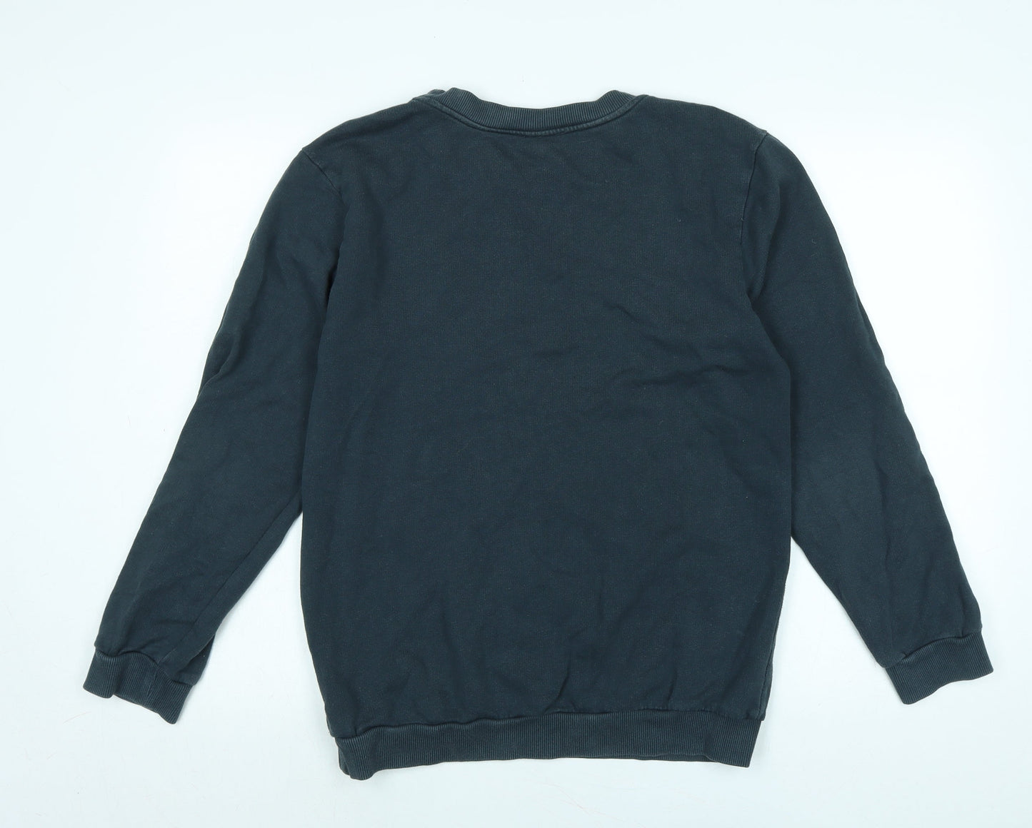 Topshop Womens Blue Cotton Pullover Sweatshirt Size 8