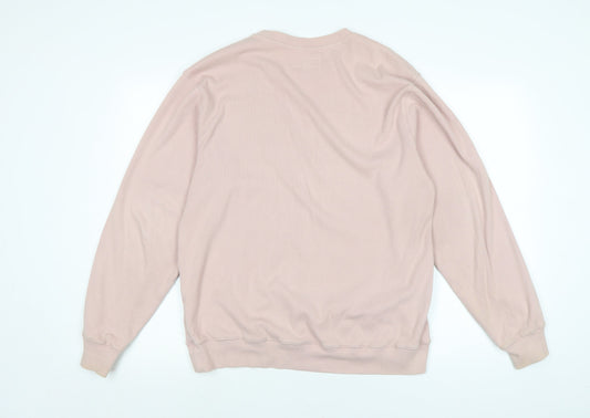 Yardsale Womens Pink Cotton Pullover Sweatshirt Size M
