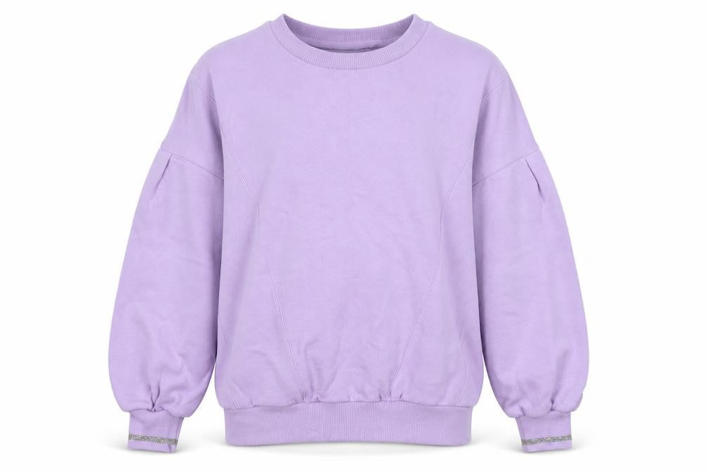 Next Girls Purple Polyester Pullover Sweatshirt Size 15 Years - Glitter band to cuffs.