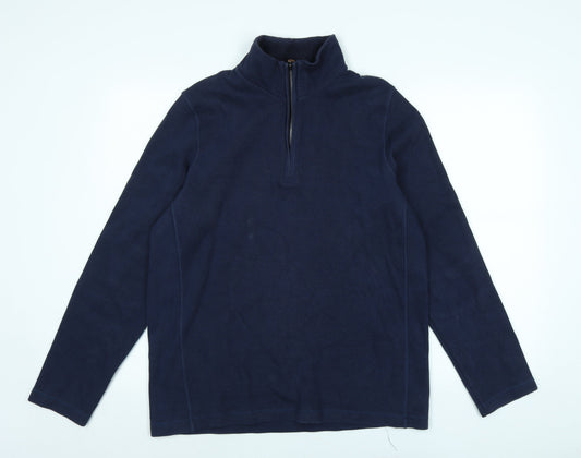 John Lewis Mens Blue Cotton Pullover Sweatshirt Size L