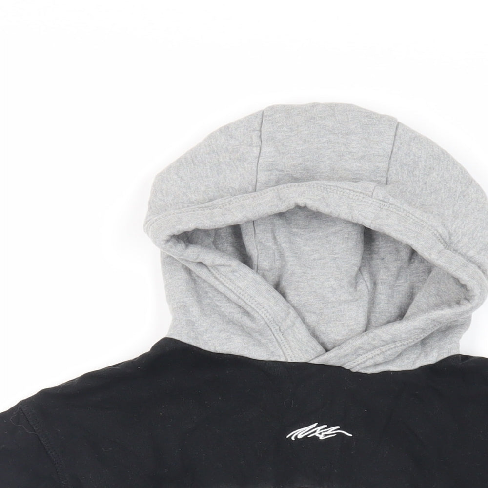 NEXT Boys Grey Colourblock Cotton Pullover Hoodie Size 5 Years Pullover