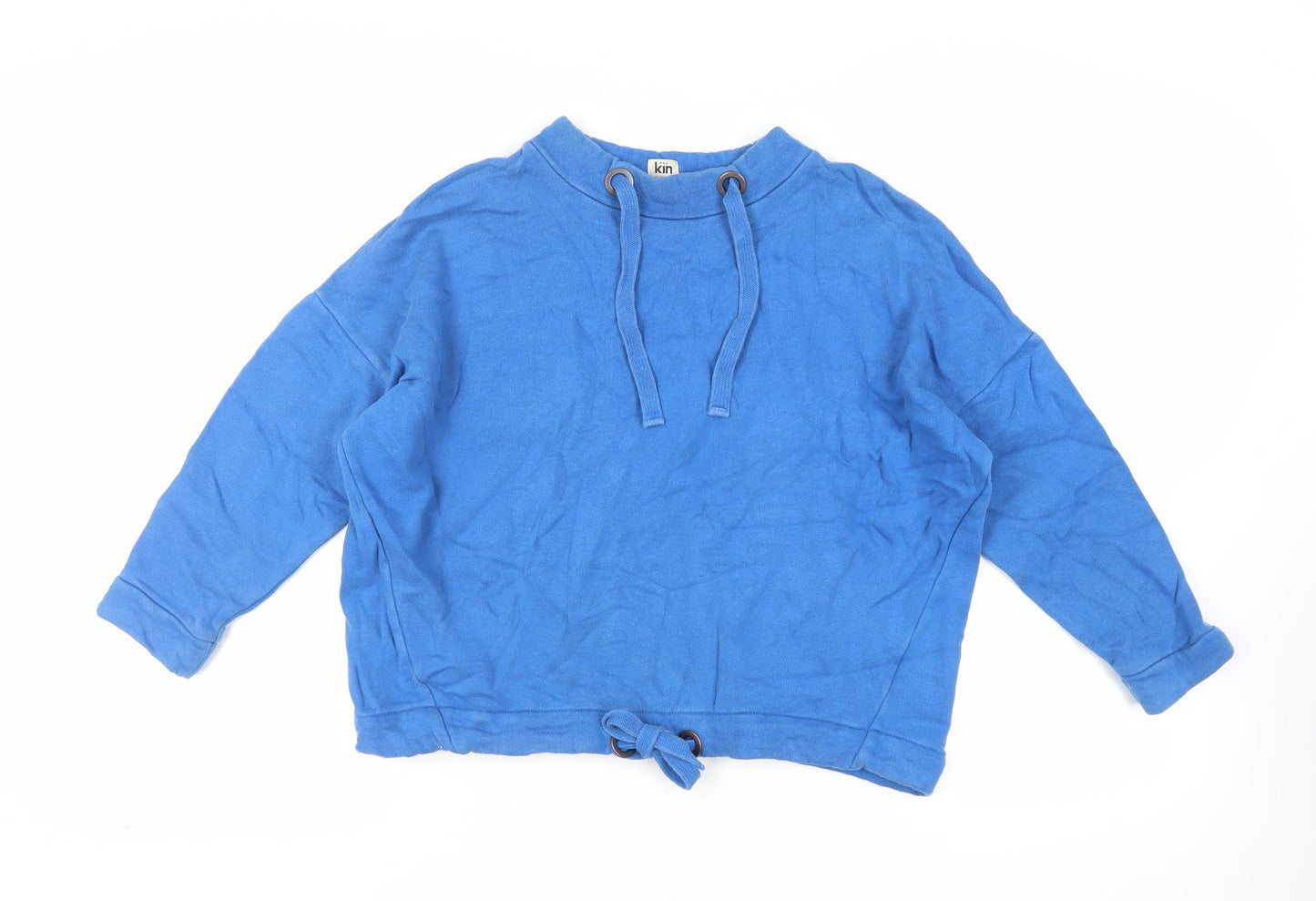 John Lewis Womens Blue Cotton Pullover Sweatshirt Size S Pullover