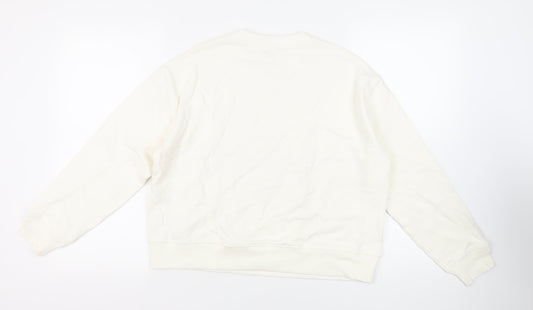 Marks and Spencer Womens White Cotton Pullover Sweatshirt Size M Pullover - Paradiso Hotel