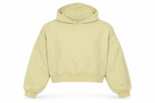 PRETTYLITTLETHING Womens Yellow Cotton Pullover Hoodie Size S Pullover - Oversized