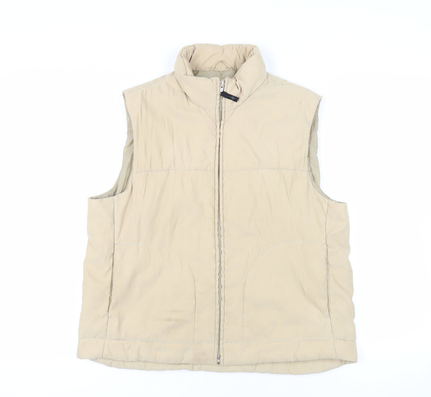 Dorothy Perkins Womens Beige Gilet Jacket Size 18 Zip