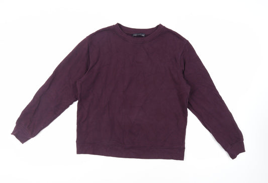 Marks and Spencer Womens Purple Cotton Pullover Sweatshirt Size S Pullover
