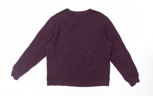 Marks and Spencer Womens Purple Cotton Pullover Sweatshirt Size S Pullover