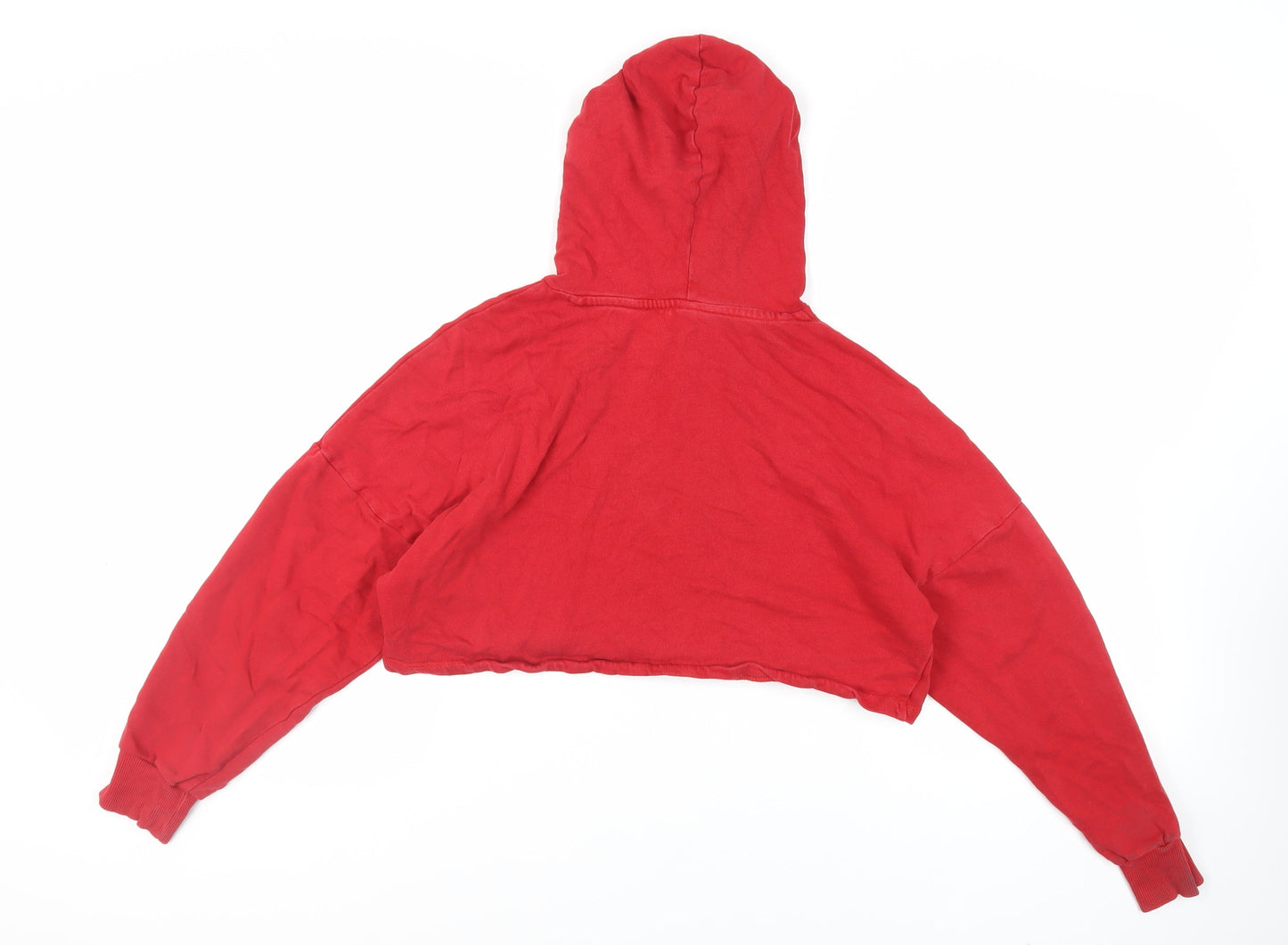 Divided by H&M Womens Red Cotton Pullover Hoodie Size S Pullover - L'Amour Cropped