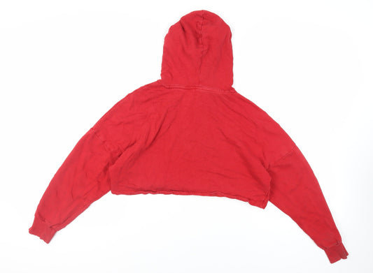 Divided by H&M Womens Red Cotton Pullover Hoodie Size S Pullover - L'Amour Cropped