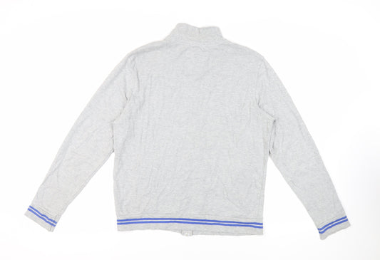 Burton Mens Grey Cotton Full Zip Sweatshirt Size L - Pockets
