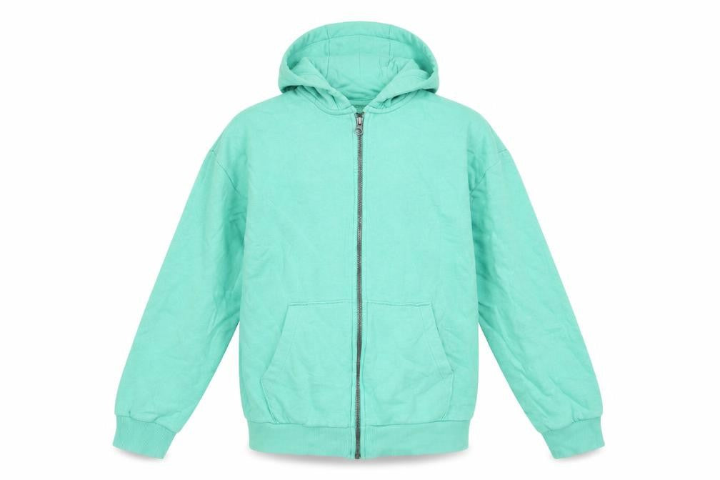 Next Girls Green Cotton Full Zip Hoodie Size 12 Years Zip - Pockets