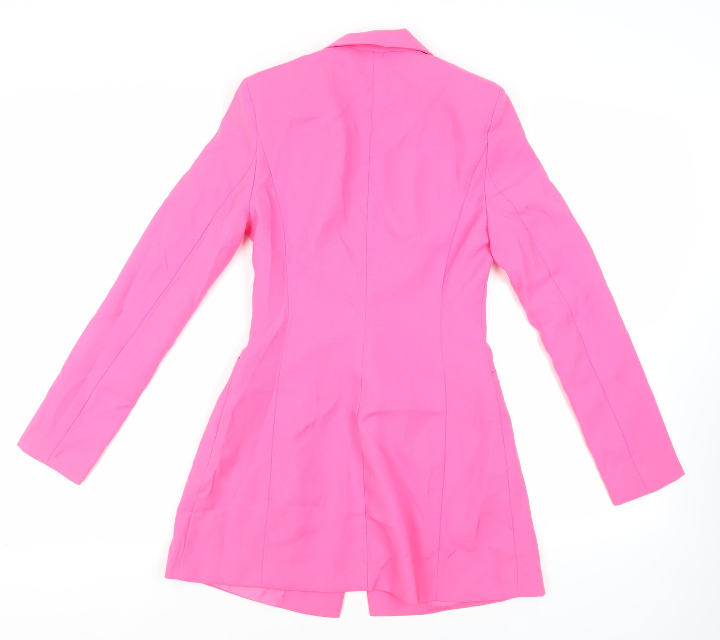 PRETTYLITTLETHING Womens Pink Jacket Blazer Size 6 Snap