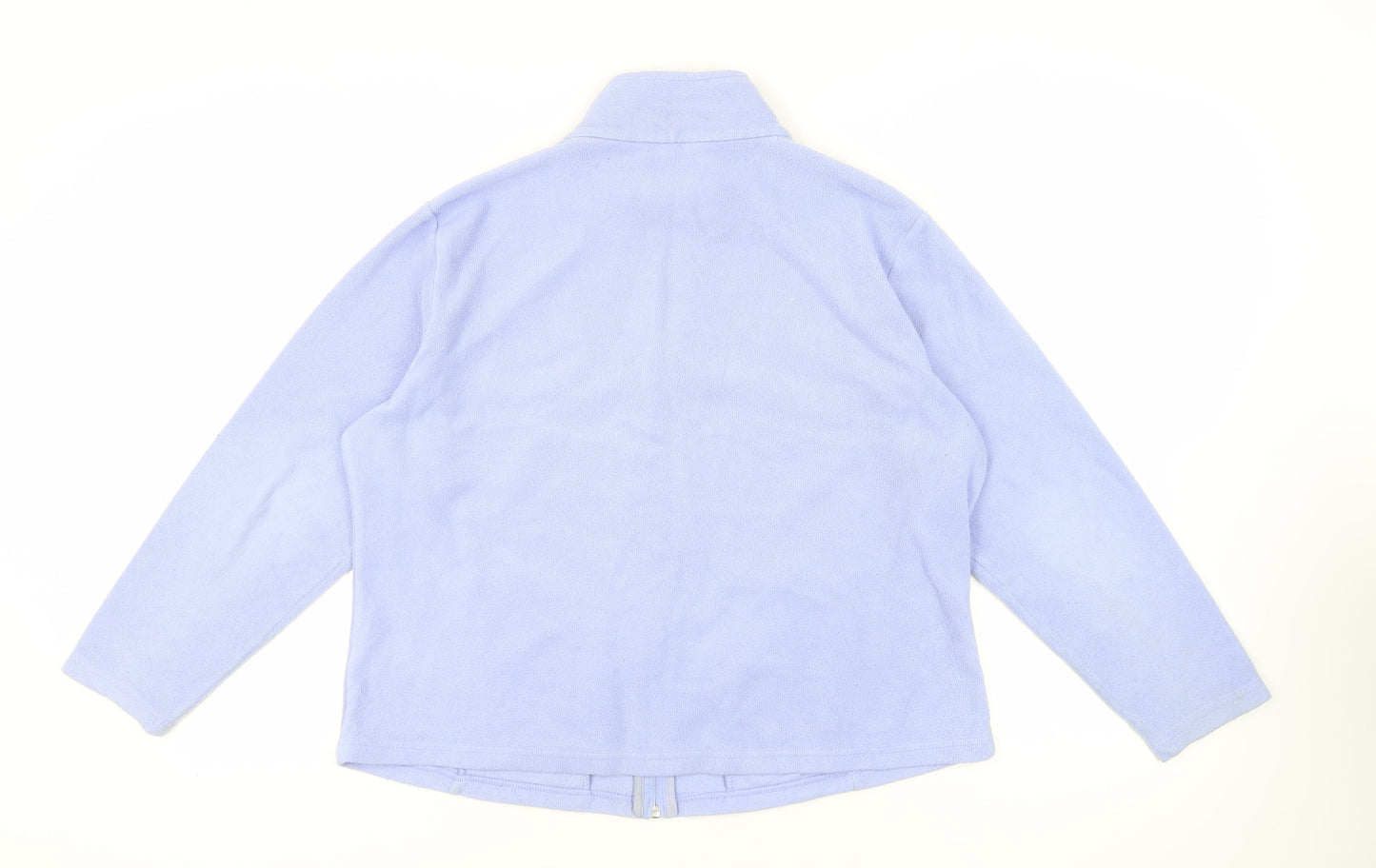 Marks and Spencer Womens Blue Jacket Size L Zip - Pockets