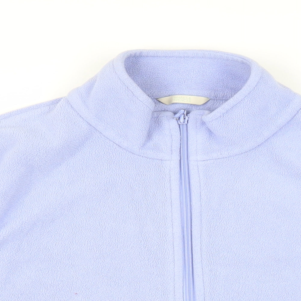 Marks and Spencer Womens Blue Jacket Size L Zip - Pockets