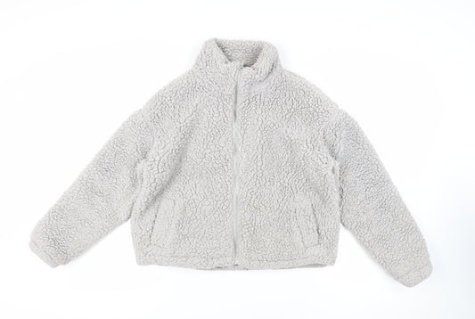 New Look Womens Grey Jacket Size S Zip