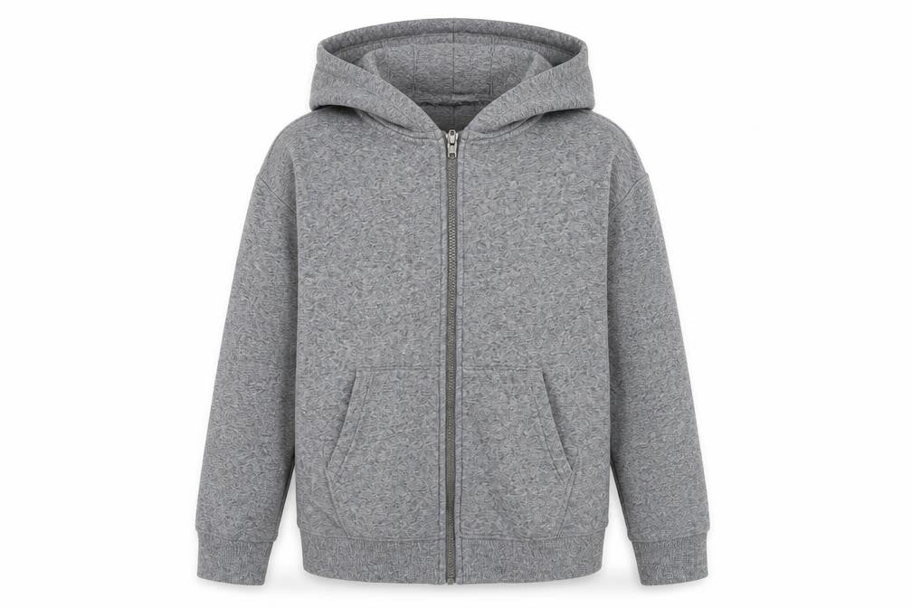 Marks & Spencer Boys Grey Cotton Full Zip Hoodie Size 10-11 Years Zip - Pockets